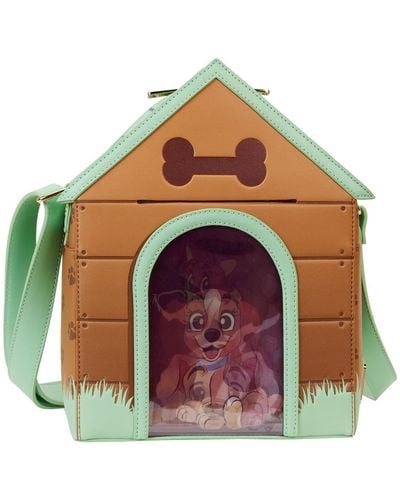 Loungefly Disney I Heart Dogs Doghouse Crossbody Bag - White