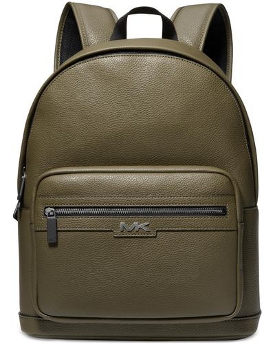 Michael Kors Malone Pebble Solid-color Backpack - Green