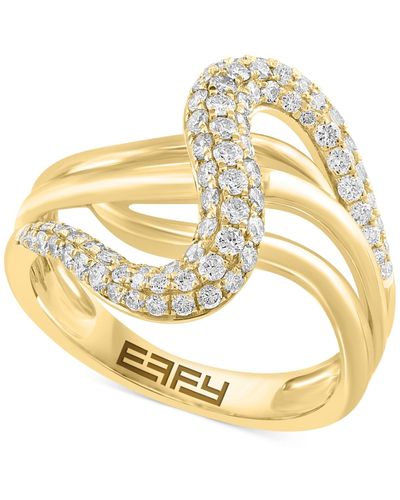 Effy Effy Diamond Pave Multirow Swirl Ring (3/4 Ct. T.w. - Metallic