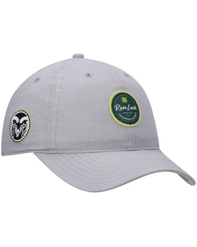 Black Clover Colorado State Rams Oxford Circle Adjustable Hat - Gray