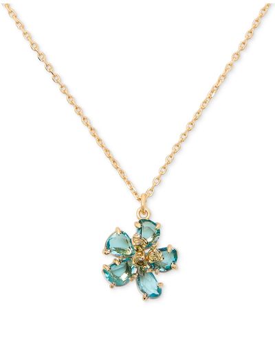 Kate Spade Gold-tone Paradise Flower Mini Pendant Necklace - Metallic