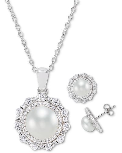 Macy's 2-pc. Set Cultured Freshwater Pearl (7mm & 9mm - White