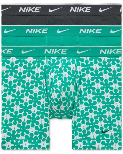 Nike 3-pk. Dri-fit Essential Cotton Stretch Boxer Briefs - Green