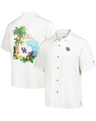 Tommy Bahama Kentucky Wildcats Castaway Game Camp Button-up Shirt - White