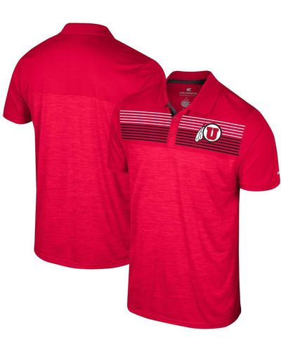 Colosseum Athletics Utah Utes Langmore Polo Shirt - Red