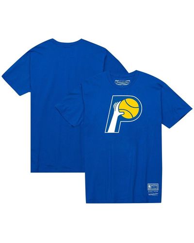 Mitchell & Ness And Indiana Pacers Hardwood Classics Mvp Throwback Logo T-shirt - Blue