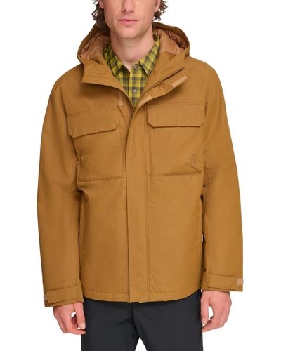 BASS OUTDOOR Performance Hooded Pocket Jacket - Brown