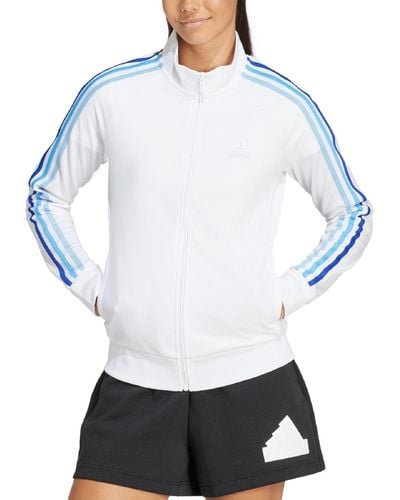 adidas 3-stripe Tricot Track Jacket - White