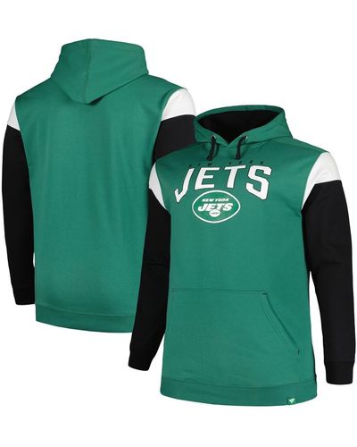 Profile New York Jets Big And Tall Trench Battle Pullover Hoodie - Green