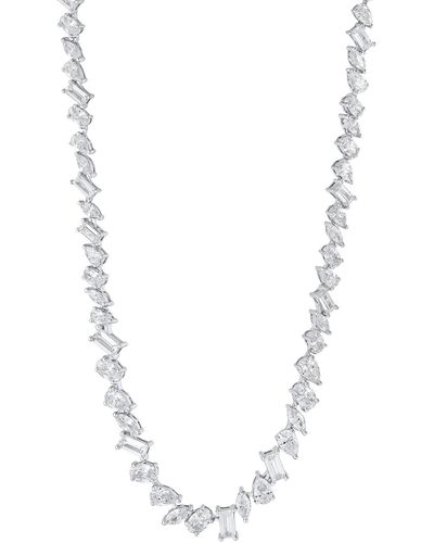 Arabella Cubic Zirconia Multi-cut Collar Necklace - White