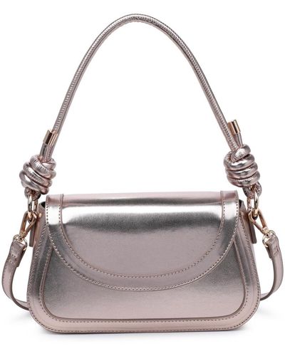 Urban Expressions Metallic Shoulder Bag - White