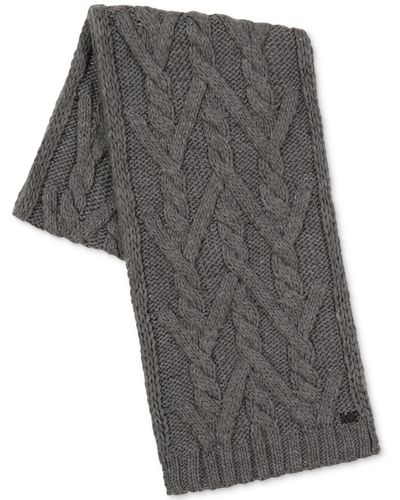Michael Kors Branches Mk Logo Cable Scarf - Gray