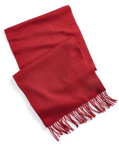 Club Room Solid Cashmere Scarf, Created For Macy's - Red
