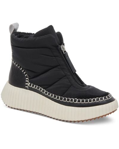 Dolce Vita Delvin Platform Puffer High-top Sneakers - Black