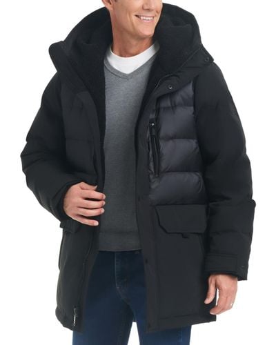 Vince Camuto Quilted Hooded Puffer Parka - Black