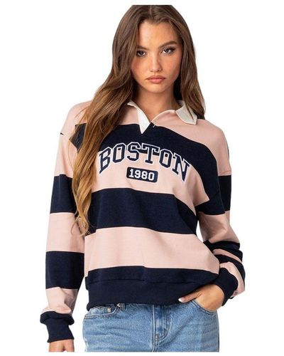Edikted Boston Oversized Shirt - Blue