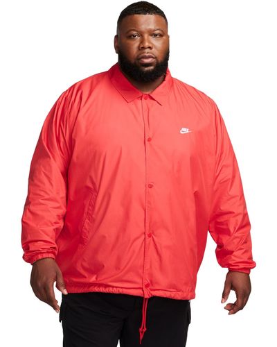 Nike Relaxed Fit Club Coaches' Jacket - Red