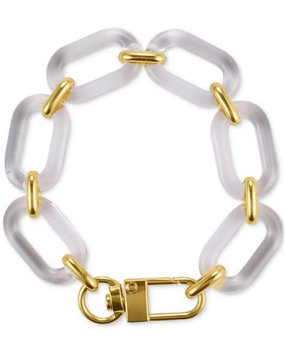 Adornia 14k -plated Lucite Statement Chain Bracelet - Metallic