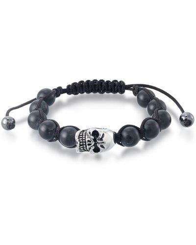 Andrew Charles by Andy Hilfiger Bead Skull Bolo Bracelet - Blue