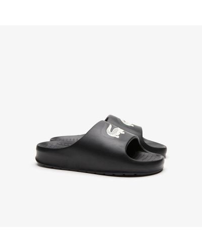 Lacoste Croco 2.0 Evo Slip-on Slide Sandals - Black