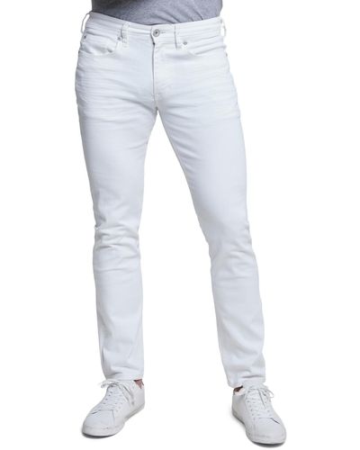 Seven7 Jeans Slim Straight Cut 5 Pocket Jean - White