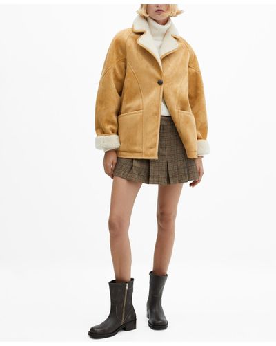 Mango Double-sided Button Coat - Yellow