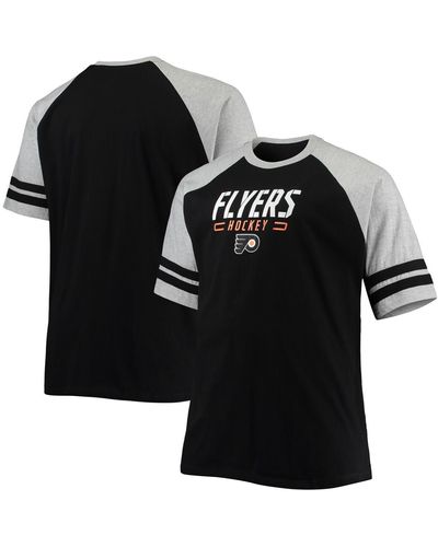 Profile Philadelphia Flyers Big And Tall Raglan T-shirt - Black