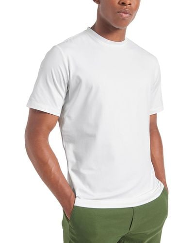 Ben Sherman Marled Moisture-wicking Short-sleeve Performance T-shirt - White