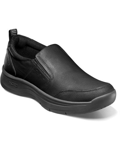 Nunn Bush Kore Elevate Moc Toe Slip-on Shoes - Black