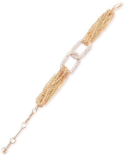 Givenchy Gold-tone Pave Link Multi-chain Flex Bracelet - Metallic