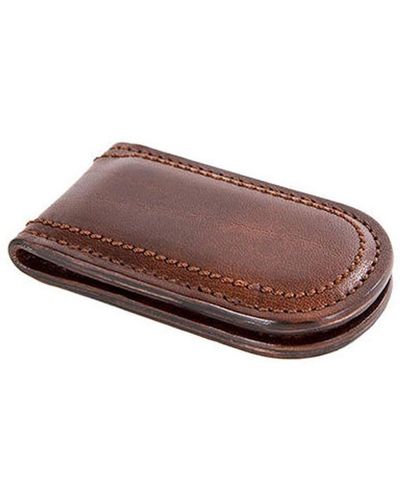 Bosca Dolce Leather Money Clip - Brown