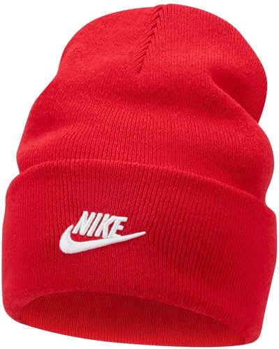 Nike Peak Tall Cuff Futura Beanie - Red