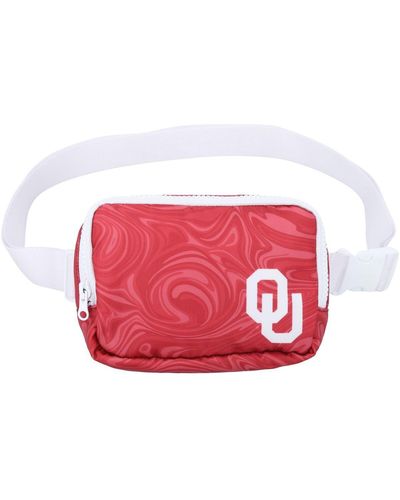 ZooZatZ Oklahoma Sooners Swirly Belt Adjustable Fanny Pack Bag - Red