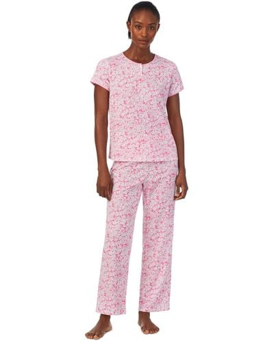 Lauren by Ralph Lauren 2-pc. Floral Ankle Pajamas Set - Pink