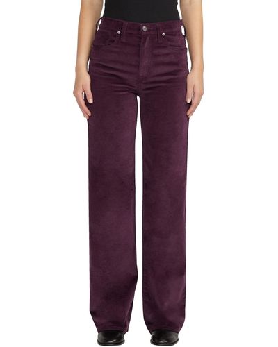 Silver Jeans Co. Highly Desirable High Rise Trouser Leg Pants - Purple