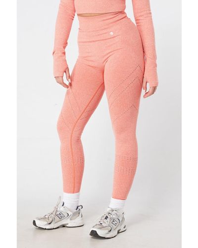 Twill Active Seamless Marl Laser Cut leggings - Pink