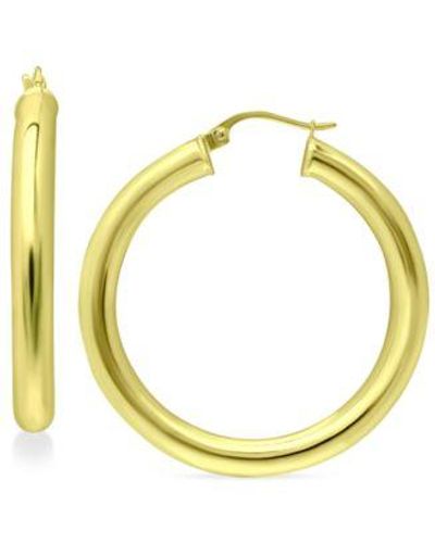 Giani Bernini Polished Tube Hoop Earrings Created For Macys - White