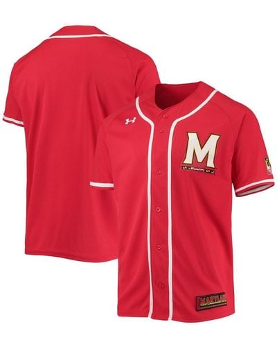 Under Armour Maryland Terrapins Replica Baseball Jersey - Red