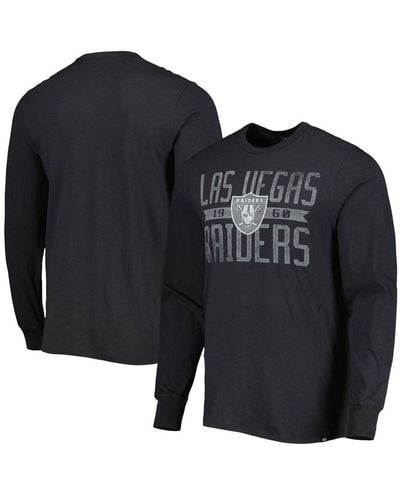 47 Brand Black Las Vegas Raiders Brand Wide Out Franklin Long Sleeve T-shirt