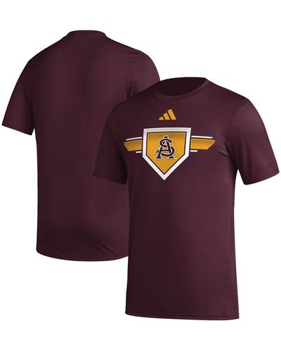 adidas Arizona State Sun Devils 2023/24 Aeroready Homeland Plate Pregame T-shirt - Purple