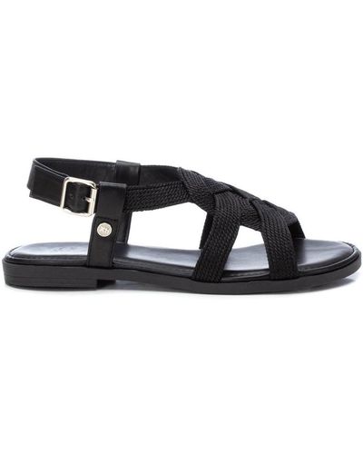 Xti Braided Flat Sandals By - Black