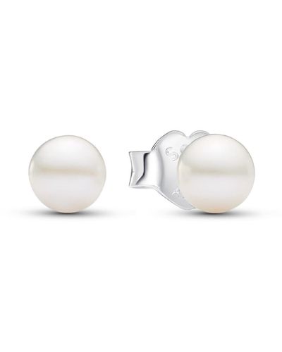 PANDORA Treated Freshwater Cultured Pearl Stud Earrings - White