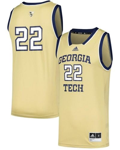 adidas #22 Georgia Tech Yellow Jackets Swingman Jersey - Metallic