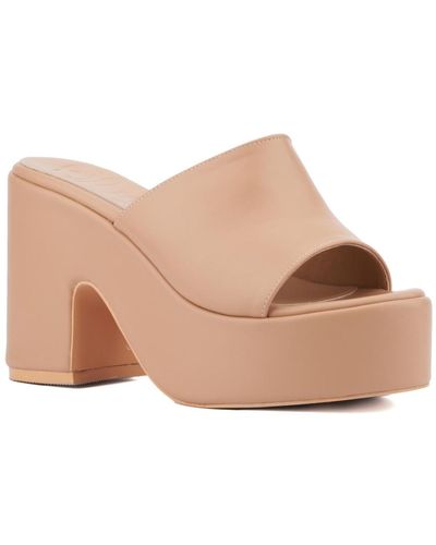 Olivia Miller Crush Platform Heel Sandal - Natural