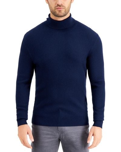 INC International Concepts Ascher Rollneck Sweater - Blue