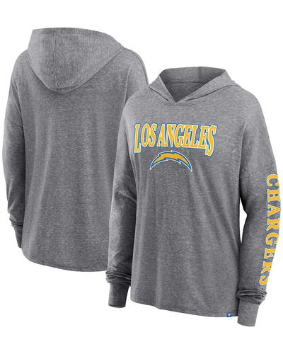 Fanatics Los Angeles Chargers Classic Outline Pullover Hoodie - Gray