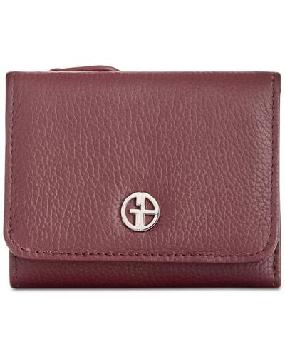 Giani Bernini Softy Leather Trifold Wallet - Red