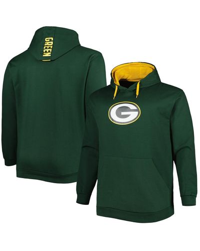 Profile Bay Packers Big And Tall Logo Pullover Hoodie - Green