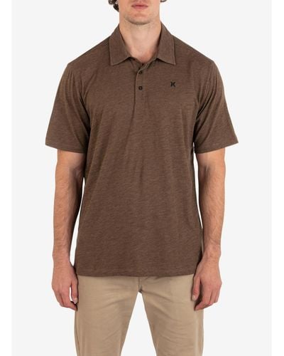 Hurley Ace Vista Short Sleeve Polo Shirt - Brown