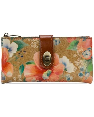 Patricia Nash Annesley Leather Wristlet - Natural